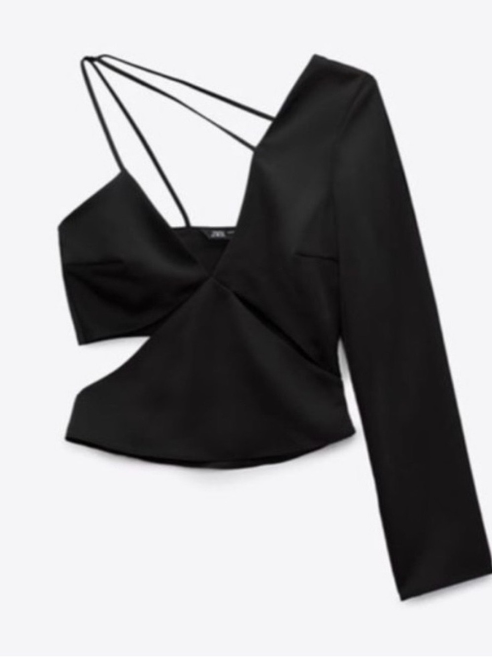 Zara Black Cutout One Shoulder Satin
Top XS